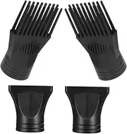 LOORGVEL 4pcs Hair Dryer Nozzle Comb Attachments Reusable Blow Dryer Combs for All Hair Types Lightweight and Durable Styling Tool for Enhanced Volume and Smoothing Effect