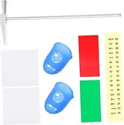 GOOHOCHY Thumb Piano Accessory Kit 44pcs Cleaning Cloth Scale Stickers Tuning Hammer for Beginners