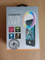 Travelocity Platinum Series Clip-On Multi-Color Selfie Ring Light Rechargeable