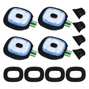 USB Rechargeable Light for LED Knit Beanie Hat, 4 Pieces, Strong Medium and Weak Light Mode LED Hat Light USB LED Lights black