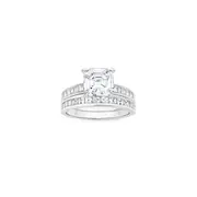 Silver 8x8 Cz Bridal Set in Clear