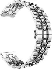CZKE 22mm 20mm Seven Solid Beads Stainless Steel Strap For Huawei Watch4/4Pro GT2/3Pro 46mm Band For Samsung Watch 46mm 45mm Bracelet Watchbands