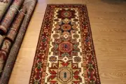 ON SALE HANDMADE 10 ft. HALL RUNNER JEWEL COLORS VEGETABLE DYES WOOL RUG