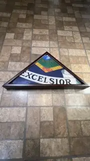 Large Antique New York State Aninn Nylon Flag Excelsior NYC 5 x 8 ft.