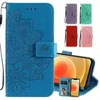 Leather Flower Wallet Phone Case For Samsung S20 S21 S22 S23 A54 A14 A13 A23 A53