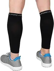 Calf Compression Sleeve - Leg Compression Socks for Shin Splint, Calf Pain Relief - Men, Women, and Runners - Calf Guard for Running, Cycling, Maternity, Travel, Nurses (Black, XL)