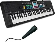 Musical Instrument, 61 Keys Digital Music Electronic Keyboard Kids Multifunctional Electric Piano for Piano Student with Microphone Function Musical Instrument