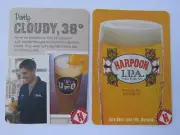 Beer Coaster ~ Harpoon Brewing UFO Hefeweizen ~ Partly Cloudy, Out of this World
