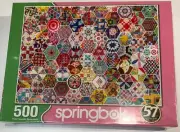 CRAZY QUILTS QUILTING 500 Pcs Jigsaw Puzzle SPRINGBOK New Unopened