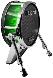 Wrap for Roland vDrum Shell KD140 Fire Flames Green