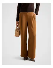 [Forever New] Desiree Button Straight Leg Pants in Camel