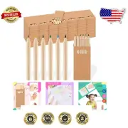 Quality Wood Mini Colored Pencils - 100 Packs of 6 Colors for School Projects