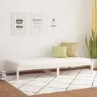 Day Bed White 90x190 cm 3FT Single Solid Wood Pine