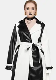 Plus Taste Of Freedom Colorblock Trench Coat