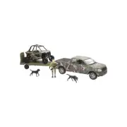 New-Ray Toys 1:32 Scale ATV Playset Die-Cast Replica Camo Truck with Polaris ...