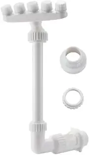 Adjustable Pool Fountain for Above Ground & Inground Pools, Five Nozzles Waterfall Sprinkler for Cooling, Dual Spray Swimming Pool Water Fountain, Ideal Pool Cooler & Outdoor Water Feature