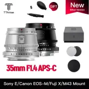 TTArtisan 35mm F1.4 APS-C MF Camera Lens For Fuji X Sony Canon RF M43 M/43 Mount