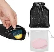 1PCS Soap Bags, Waterproof and Leak Proof Travel Soap Bag, with Soap Bubble Mesh Bag, Suitable for Soap Sticks, Shampoo Sticks, and Travel Camping Enthusiasts (1)