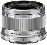 Olympus M.ZUIKO DIGITAL 25mm F1.8 Silver Lens Micro Four Thirds Lens F/S wTrack#