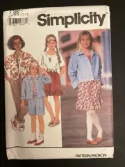 Simplicity Sewing Pattern Pants Shorts Skirt Top Jacket 12 14 Girls New 7951