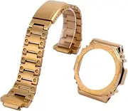 [Asackbper] Set Metal Strap Case Fit for Casio GA-2100 GA-2110 Personalized Refitted Stainless Steel Watchband Bezel wristband