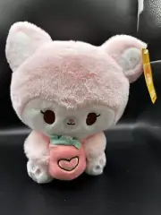 Gatcha NWT White Pink Kitty Cat Plush STUFFED Animal Claw Japanese Kawaii Kitten