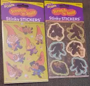 Vintage TREND Scratch & Sniff stickers MIP Cinnamon Gnome & Pine Bigfoot Sasquat