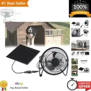 Solar Panel Powered Fan Mini Ventilator 10w/5w Exhaust Fan for Greenhouse Mot...