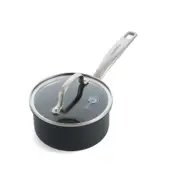 Greenpan 20cm Aluminium Chatham Saucepan w/ Lid Home/Kitchen Cookware Black