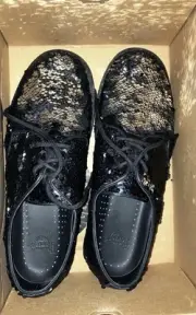 Dr Martens SEQUIN Black Silver 24597016 3 Loch 1461 Size 9 (UK) Women’s Docs