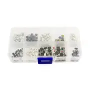 250Pcs 10 Types Tactile Push Button Momentary Push Button Switches Enduring