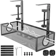 Cord Organizer for Desk, Multifunctional Wire Organizer, Metal Mesh Table Accessories, Reusable Cable Management for Home, Studio