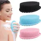 3pack Silicone Body Scrubber Exfoliating Body Scrubber Soft Silicone Loofah Body