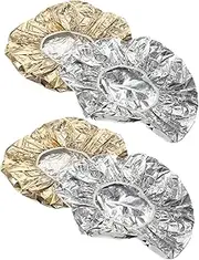 NULYLU 4pcs Hair Processing Caps Deep Conditioning Tinfoil Hats Elastic Band for Home Salon Use Heat Insulation for Treatment Absorption