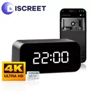 Clock Camera Nanny WIFI ULTRA HD 4K Video LIVE Wireless 128GB Alarm Small Mini