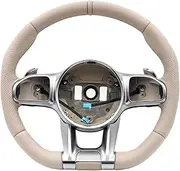 Beige Steering Wheel，Compatible With Mercedes Benz W205 W204 W213 G55 G500 W212 W222 W221 W463 C63 S63 CLS63 E63 GLC GLE GLS Car Accessories