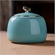 Chinese tea caddy,Ceramic jar, Shiny Ceramic Tea Caddy Tea Canister Tea Storage Container Tins Jar with Airtight Lid Lovely Tank for Tea, Coffee, Herb, Sugar, Spice, Nuts, 800ML Loose Tea Storage Cont