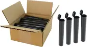 (25) Pre-Roll Tubes - Black 109mm King Size Herbs Storage Meds Spices #PRT109BK
