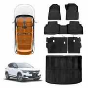 Boot Liner Back Seat Protector Floor Mat Combo for Kia Seltos 2022-2025 Heavy Duty Car Trunk Seats Kick Mats Cover