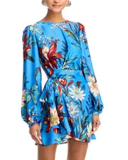 Farm Rio Surreal Flowers Faux Wrap Dress