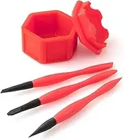 Veulrn Compact Silicone Glue Brush Woodworking Glue Applicator Set Portable DIY