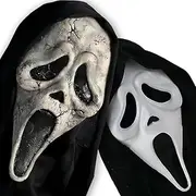 2PCS Ghostface Mask, Ghostface Masks, Ghostface Masks Scary Creepy Mask Latex and EVA for Halloween Adult & kids