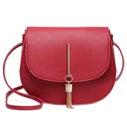 2 Pcs Tassel Women's Shoulder Bag PU Leather Ladies Messenger Bag Female Pure Color Small Square Bag Clutch Bags Handbags