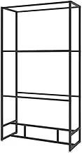 Zfmnoyev Retail Fabric Display Rack, Standing Carpets Scarf Storage Holder, Double-Sided Floor-Standing Metal Organizer Holder, for Quilts/Bed Sheets/Towels/Silk Scarves(Black,100x40x180cm)