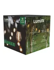 LumiFx 50 Bulb Outdoor Festoon 8 Light Effects 50M in White