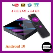 Eu Plug SMART TV BOX H96 MAX 4+64 GB ANDROID10 WIFI 4K Media player SET TOP BOX