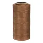 Flat Leather Sewing Waxed Thread, 284 Yards / 260m 0.8mm 150D, Light Brown
