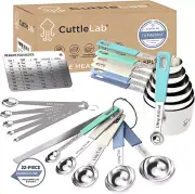 22-Piece Stainless Steel Measuring Cups and Spoons Set, Tad Dash Pinch Smidgen D