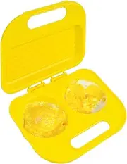 JANKOW Egg poacher, Microwave in Minutes, BPA Free for Quick and Healthy Breakfast, Microwave Egg Cooker, Microwave Maker for 2 Eggs, Dishwasher safe(yellow)