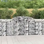 NNEVL Arched Gabion Baskets 4 pcs 300x50x100/120 cm Galvanised Iron